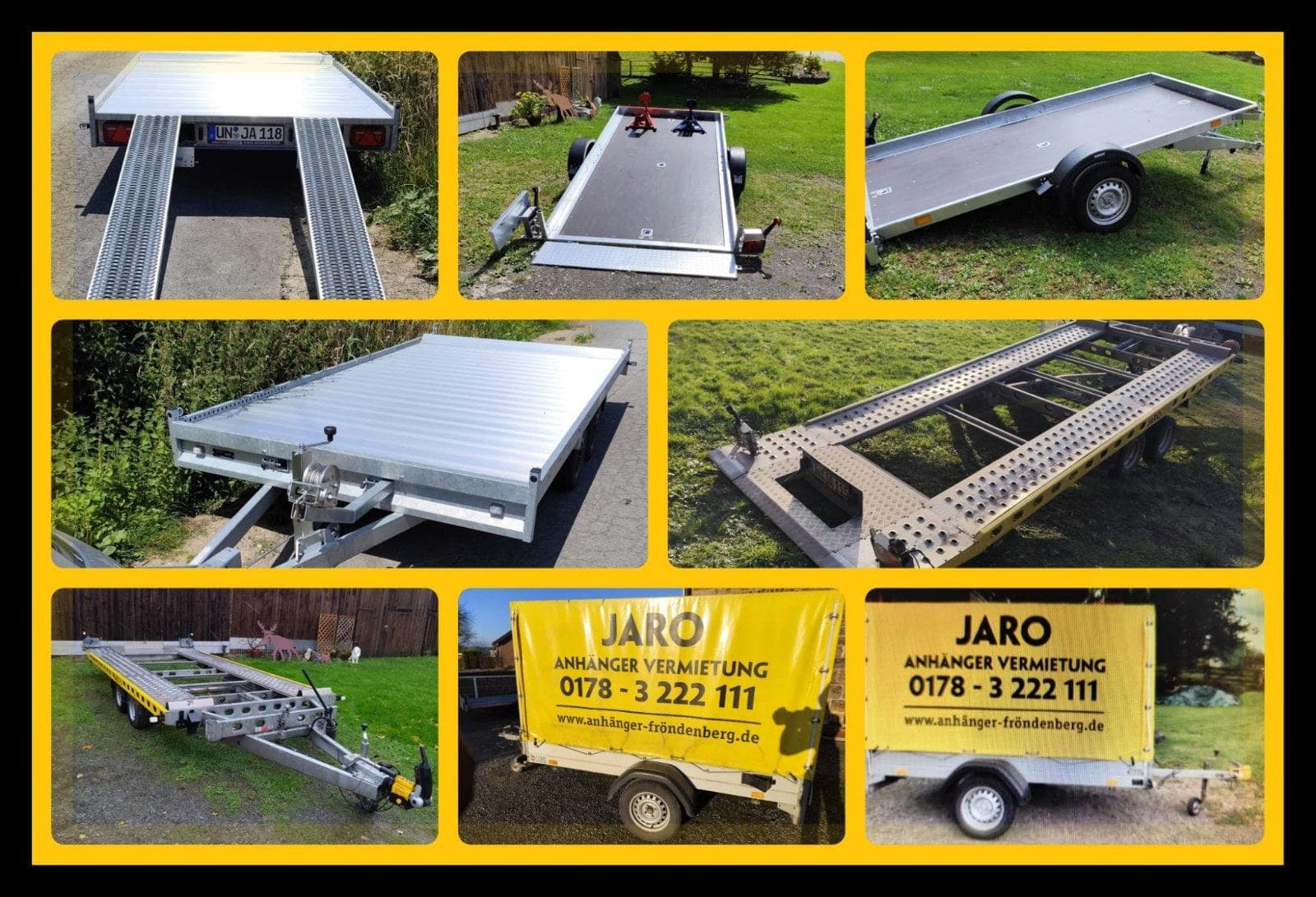 Motorrad, Quad,Auto-Aanhänger kippbar zum mieten, leihen