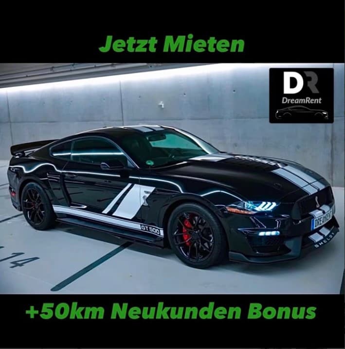 ✅ Jetzt Mieten ✅ Ford Mustang Shelby GT500 Kit Mieten ab 18 Auto Sportwagen mieten car hochzeitsauto Düsseldorf Lieferung nach Bonn Köln Oberhausen aachen Mönch